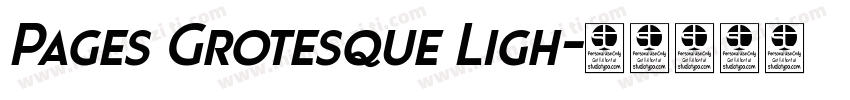 Pages Grotesque Ligh字体转换